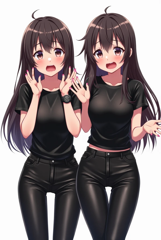 11 year old twin sisters having fun in the park、T-Shirtini skirt、camisole、Fellatio、Ahegao、Abundant tears from the mouth、