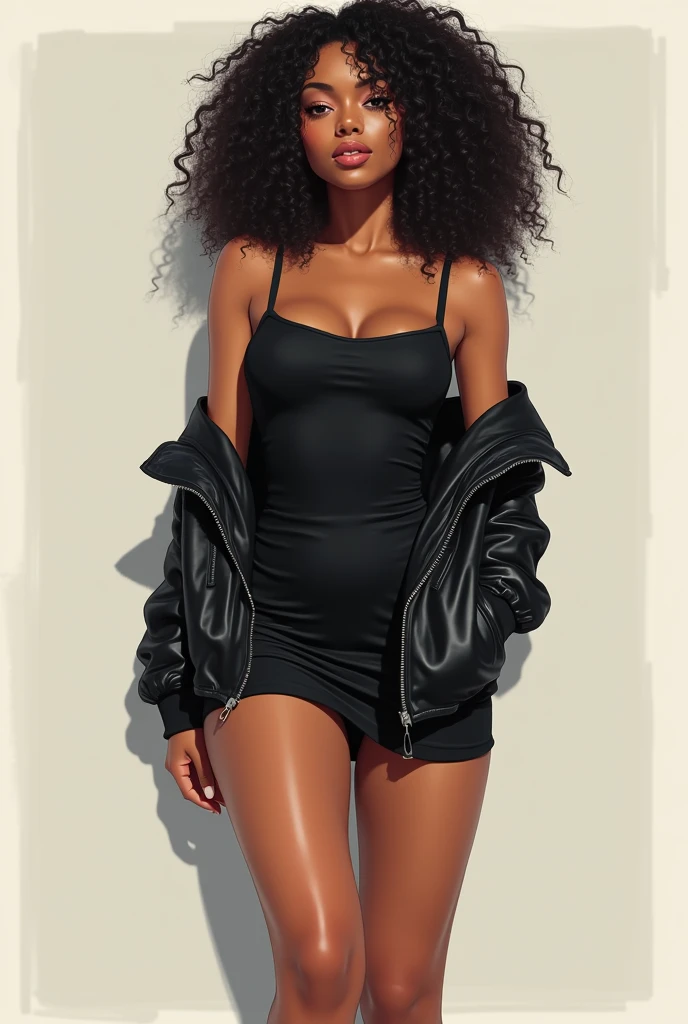 1 belle femme latina avec 1 belle homme afro americain