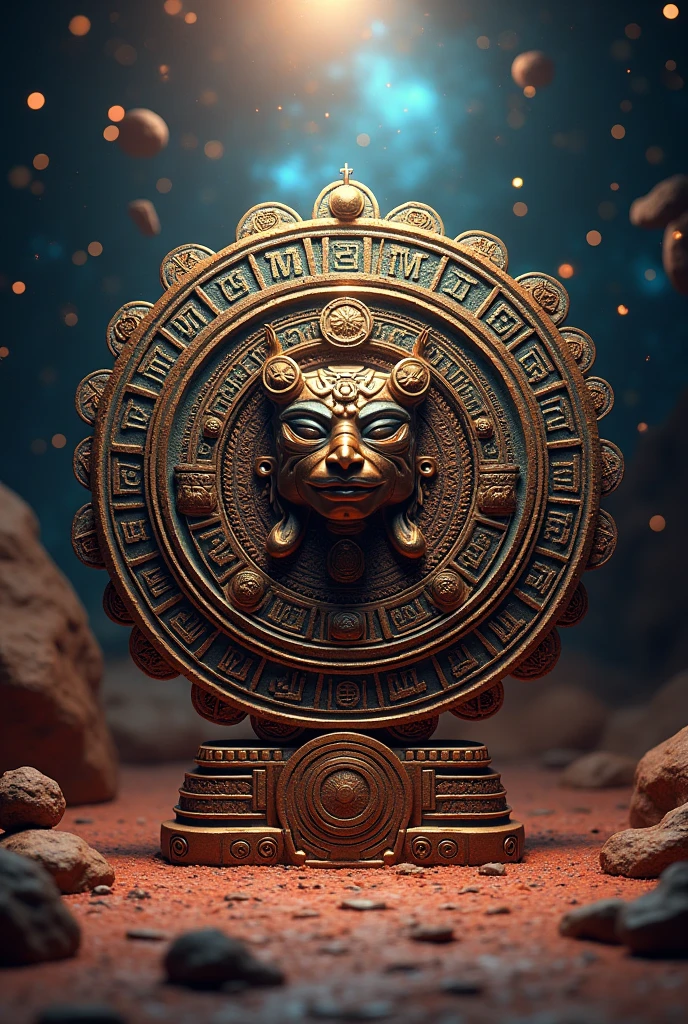 An animation that shows what the Aztec calendar was like, with its 18 months and 20 days