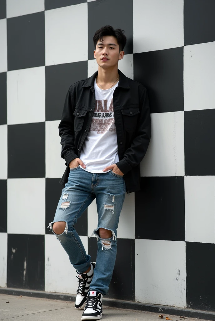 Japanese, male, university student, Wearing shorts, Sitting, ((full body)), (super sharp focus), (Hairy legs), Anatomically correct,