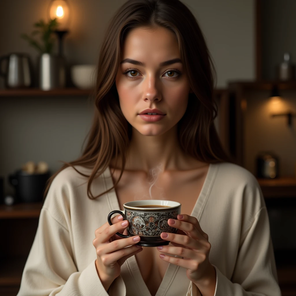 Isabella hands holding a coffee cup 