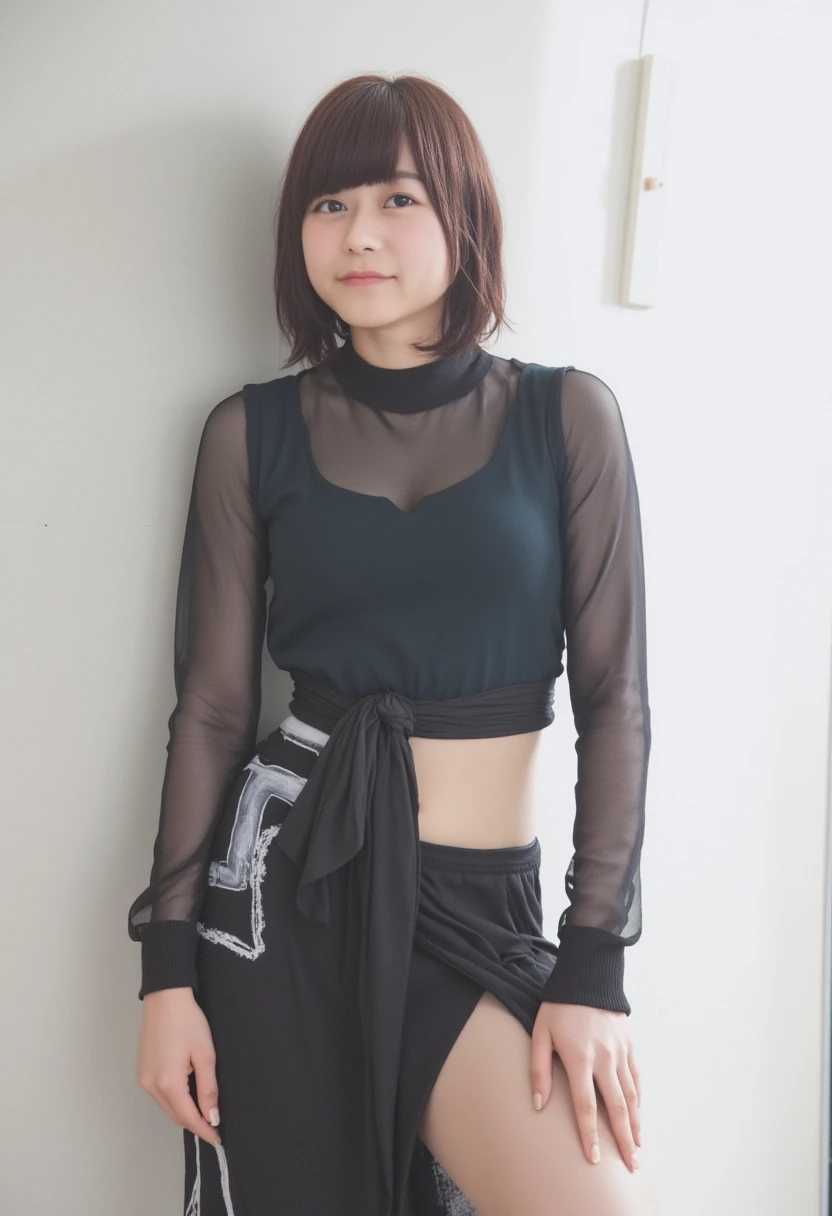 highest quality, masterpiece, Ultra-high resolution, (Realistic:1.4), RAW Photos, One girl, Beautiful Japanese Women, Beautiful Skin, Black Hair:1.7, gakki, ((short hair:1.5)), 30 years old, Smile happily:1.2, bikini