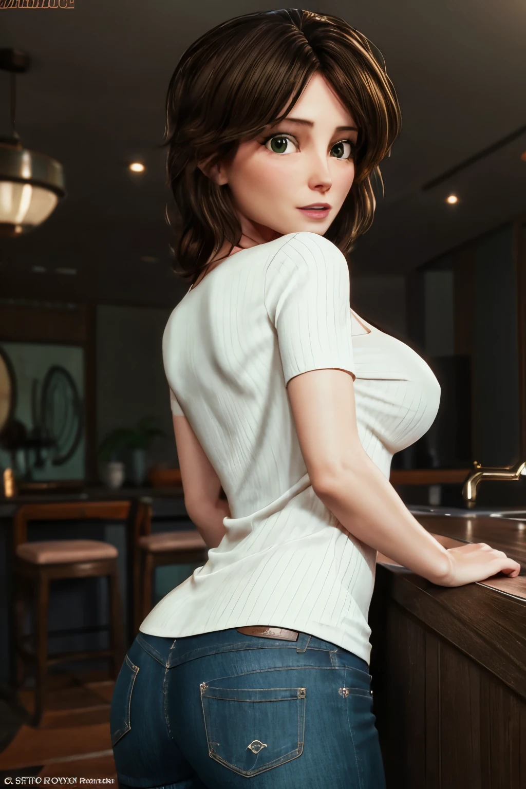 masterpiece, best quality, 4k, detailed, intricate, realistic), my sexy aunt doesnt notice me staring at her ass, indoors, Cass's apartment, top floor, aunt cass, sexy tight jeans, tight white shirt, detailed face, detailed body, Intricate, High Detail, Sharp focus, studio lighting, detailed, detailed face, sexy, Cass Hamada, normal body, fair skin, green eyes, playful, Kate Beckinsale, mature woman, adult woman, 40 years old, realistic face, detailed face, sexy face, sweet, cute
