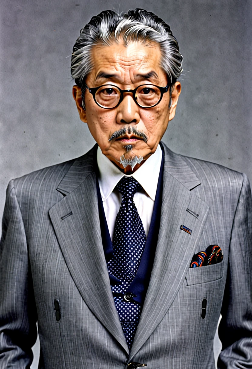 Oldman , Majestic, Serious, Nakayama suit, Grey Hair,  shocked 