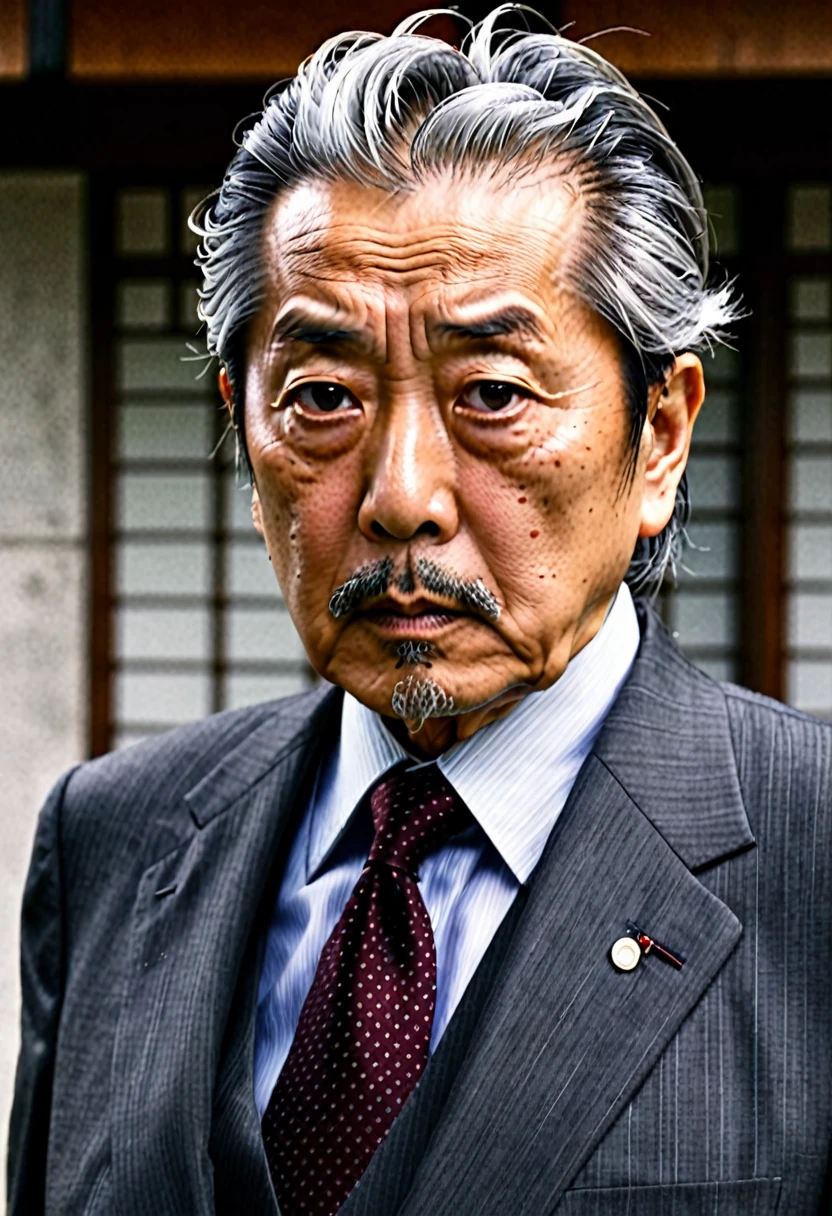 Oldman , Majestic, Serious, Nakayama suit, Grey Hair,  shocked 