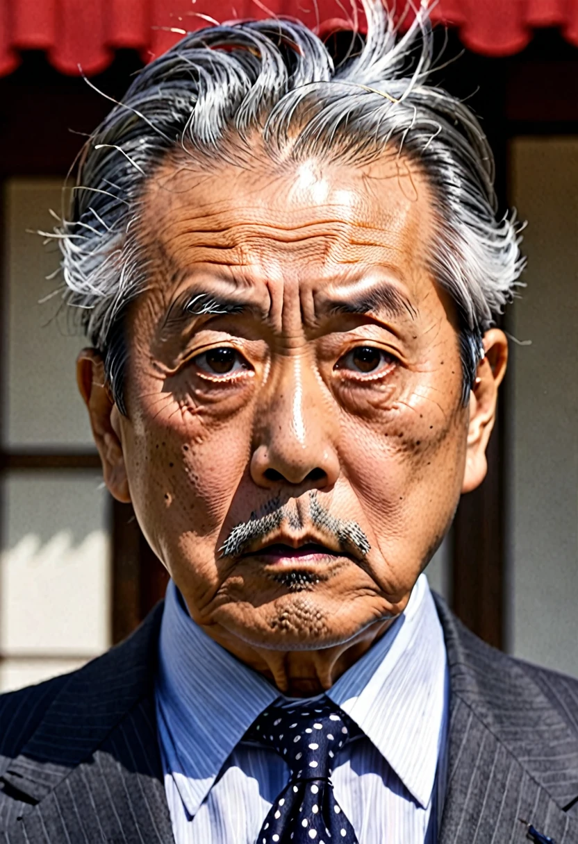 Oldman , Majestic, Serious, Nakayama suit, Grey Hair,  shocked 