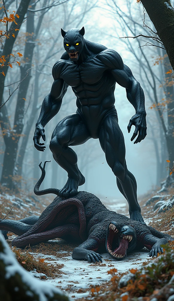 (Award-winning masterpiece:1.5), (incredible detail), (hyper realistic:1.4), (whole body:1.7), (group running towards forest edge), (elongated shadows dancing around them), (sound of creature pursuing them), (low threatening growl), (dark forest), (dramatic lighting), (intricate details:1.1)