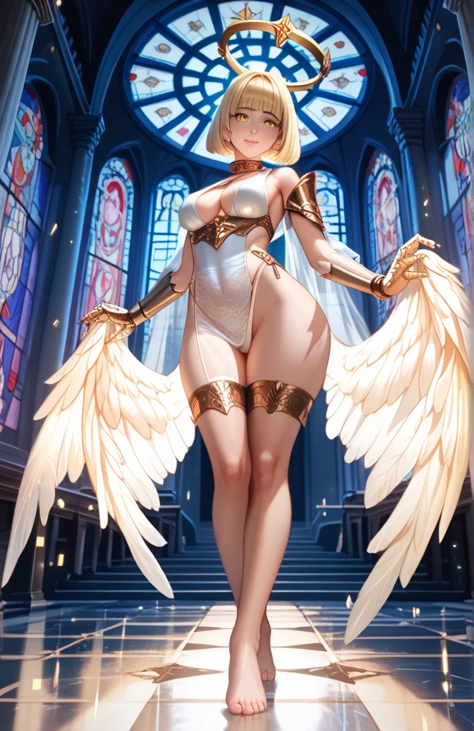 ((((front light)))),(anatomically correct), (((Big Breasts))),(Cleavage),With golden sword hilt,European Girls,Balanced style,(masterpiece, Front lighting, Beautiful and slim naked: 1.2), , Realistic, 3D Face ,((Cute and sexy beauty)), ((Perfect Style)), ((ass pov)),(((from front))),(((The thighs and head fit within the screen))),((front light)),((front lighting)),,Excellent style、((Bright coastal background in natural light)),((Remove the golden armor)),(((Breasts and genitals exposed))),((The big wings of the archangel)),(Shield in hand)),((Spread your big angel wings wide)),((Front lighting)),((Naked girl with a long golden spear)),,((Smiling Girl)),Ultra-realistic capture, Highly detailed, High resolution 16k close-up of human skin. Skin texture must be natural, ((Medium Shot)),((West Shot)),((((Forward light))),(((Two blonde, blue-eyed European girls))),((((Elegant nude elegant girl)))) ,((Slender naked)),((Two skinny naked girls of European descent)),(((A nude figure facing the viewer))),((((Small breasts and exposed genitals)))),(Young girl exposes her genitals))),(((The thighs and head fit within the frame)),(((View from head to thigh))),((Beautiful and well-proportioned breasts and body)),((Two naked European girls)),((Do not show anything below the thighs)),((bottomless)),((topless)),((The left and right arms and left and right thighs are equipped with golden armor.)),((ass pov)),(((from front))),(((cowboy shot))),(((standing pose))),((Do not show anything below the thighs)),photo realistic,master piece,((ultra detailed)),looking at viewer,smile,photorealistic,Shiny baby blonde silk hair,