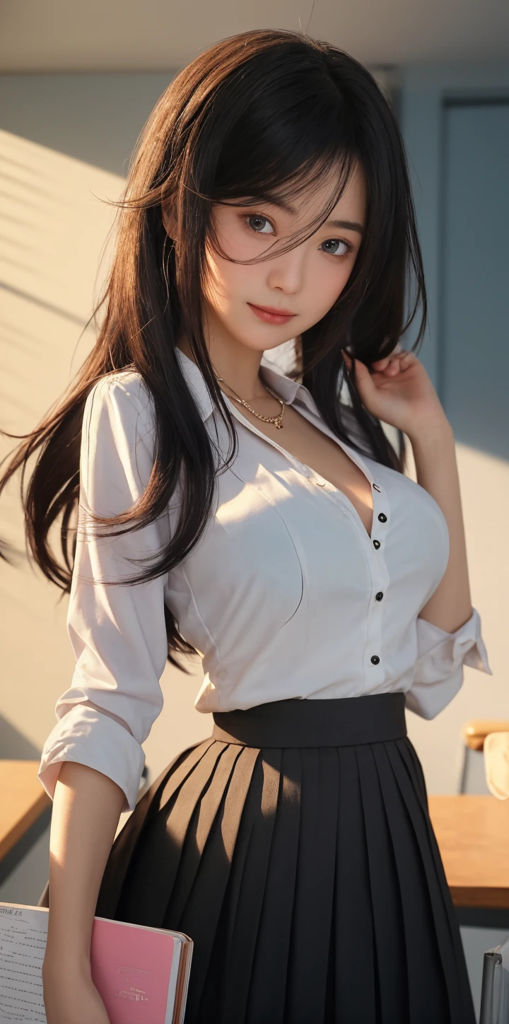 random office lady fashion,(Thin type),(big breasts),(random sexy pose),(random hairstyle),(movie-like scene,best image quality,(8k), Super realistic, 最high quality, high quality, High resolution, high qualityな質感, high detail, beautiful, Detailed, Highly detailed CG, detailed texture, realistic facial expression, masterpiece, before, dynamic, bold)