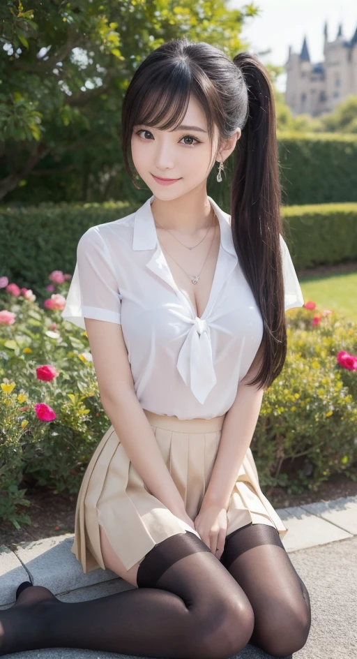 highest quality,Ultra-high resolution,Cute Japanese Women,Big eyes,double eyelid,smile,looking at the camera,uniform,,high school student