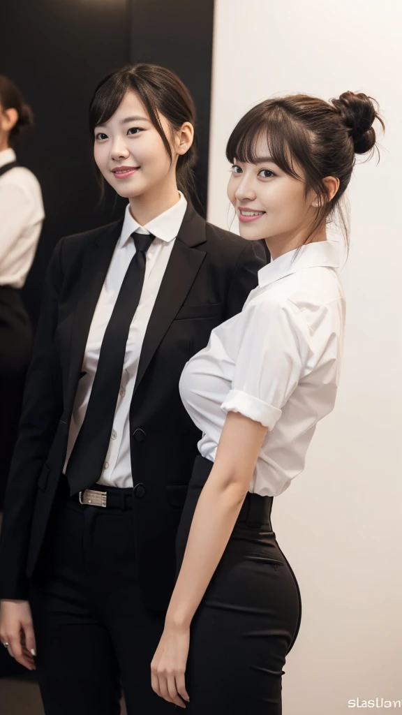 Auschwitz(masutepiece:1.2),High quality,vivd colour,flat-colors,Deep Depth Of Field,Lens Flare,1 girl,Black hair,eyecontact,Suit,Collared shirt,Belt bag,suspenders,Professional,Office Lady,Mature Women,Black mini skirt　garterbelts　knee high　Stockings　Black Niso　Colorcon armpit sweat　perspiring　Side of both hands,Black jacket,Gaze,ample bosom,Armpit sweat,Exposing the armpits"Pichi Pichi clothes