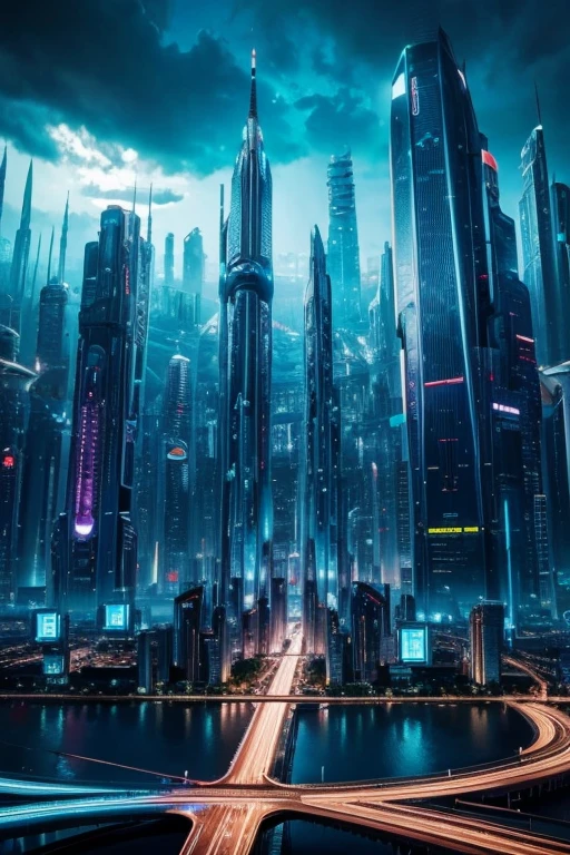 Futuristic city from the year 30000