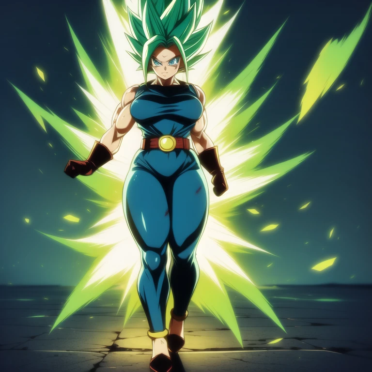 dbsuper style,
Girl, green aura, super saiyan aura, belt, ocean-green colored hair, huge hair, bruise, bruise on face, clenched hands, frown, Mage's hat, gloves, blue eyes, grey gloves, evil grin, medium breasts, tall, huge muscular, big muscles, solo, spiked hair, super saiyan, super saiyan 4, mouth opened, furious, Magician clothes, Super Saiyan 2' aura
, ((masterpiece))
