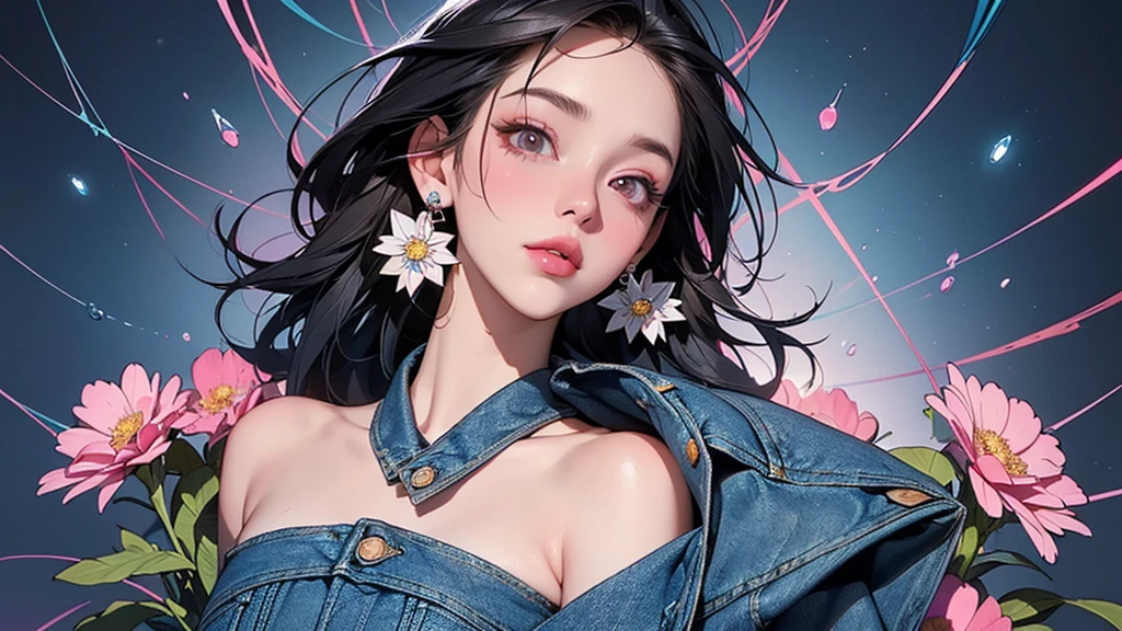 Colorful beautiful girl:Gil 8 years old、hair messy、an oil painting、soft skin perfect face、blue yellow colors、Add light purple and purple、Adding bright red、intricate-detail、Splash Screen、8K分辨率、​masterpiece、cute  face、ArtStation Digital Painting Smooth Very Black Ink Flow:An 8K resolution photorealistic masterpiece:Intricately detailed fluid gouache painting: by Jean-Baptiste Mongue: shodo: acrylic: watercolor paiting、professional photograpy、natural soft light、Volumetric lighting maximalist photo illustration: by Merton Bobzart:, Convoluted, elegent, immensity, Fantastical, hair wavy, with a vibrant,Gothic lolita、Menhera、Luxury、thin、breasts are small、1girl, Beautie、Beautuful Women、ren、kawaii、glares、Eyebrows are visible、short bangs、Dripping、colourfull、pop music、Full of piercings、Full of tattoos、Body Paint、Sprinkle paint、chibi,Slender narrow eyes。fine-grained fair skin。Plump cheeks。Long black hair with a smooth sheen。the body shape is slender。smaller face。A small nose with a nasal muscle。Gentle mouth。long lashes。lower eyelashes。a sailor suit。
