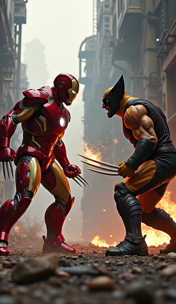Create real perfect form stead marvel wolverine vs ironman