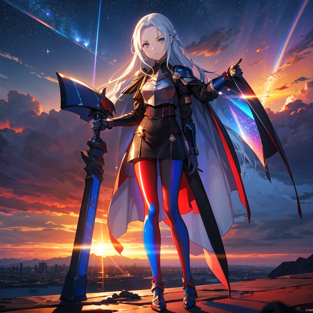 Female anime style Dorbach ,Cyber Mechanics 2D,(Holding a sword)((Highest quality)), ((masterpiece)), (detailed) ((Centered Images)) smile