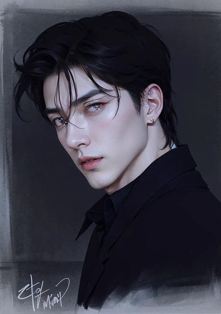 Asian man, Handsome man , Jungkook, taehyung, Korean, em Korean, muscular, Slightly slanted eyes , slightly thick lips Widths , rhinosoplasty nose , Frowning eyebrows, square face, full lips