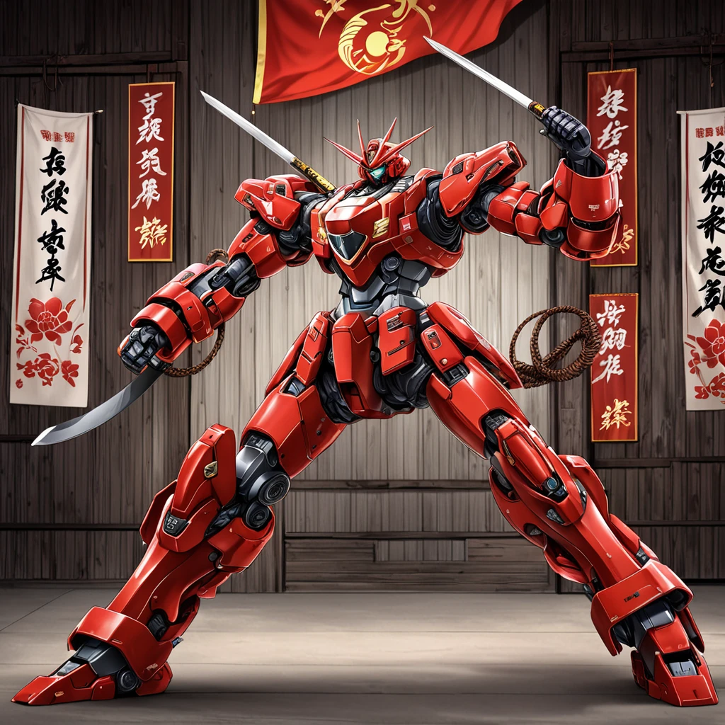 Top quality, full body, Giant Robot、Humanoid、martial artist motifs、Chinese boxing