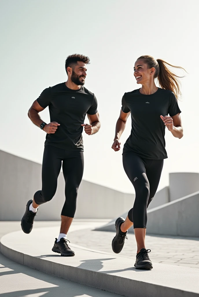 Photograph various polyester T-shirts styled for different active lifestyles, blank text or logo ,isolate background