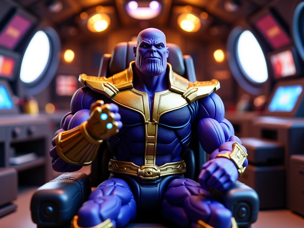 Highly detailed, High Quality, Masterpiece, beautiful, solo, portal, <lora:Pos_PortalFromDrStarnge:0.3>, 1boy, photo of thnos, muscular, <lora:Char_Sigmas_Thanos:0.8>, lying, on side, bed,on bed, looking at viewer, topless, topless male, rose