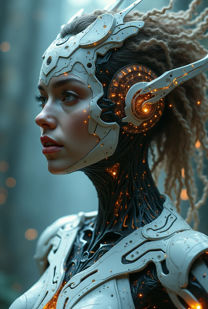 Intricate 3d rendering of highly detailed shine metal shark robot face, robot parts, 150 mm, beautiful studio soft light, rim light, vibrant details, luxury cyberpunk, lace, surreal, anatomy , Facial Muscles, Cable Wires, Microchips, Elegance, Beautiful Background, Octane Rendering, HR Giger Style, 8k, Best Quality, Masterpiece, Illustration, Very Delicate and Beautiful, Very Detailed, CG, Uniform, Wallpaper, ( fidelity, fidelity: 1.37), stunning, fine detail, masterpiece, best quality, official art, very detailed cg unity 8k wallpaper, absurd, unbelievably absurd, robot.