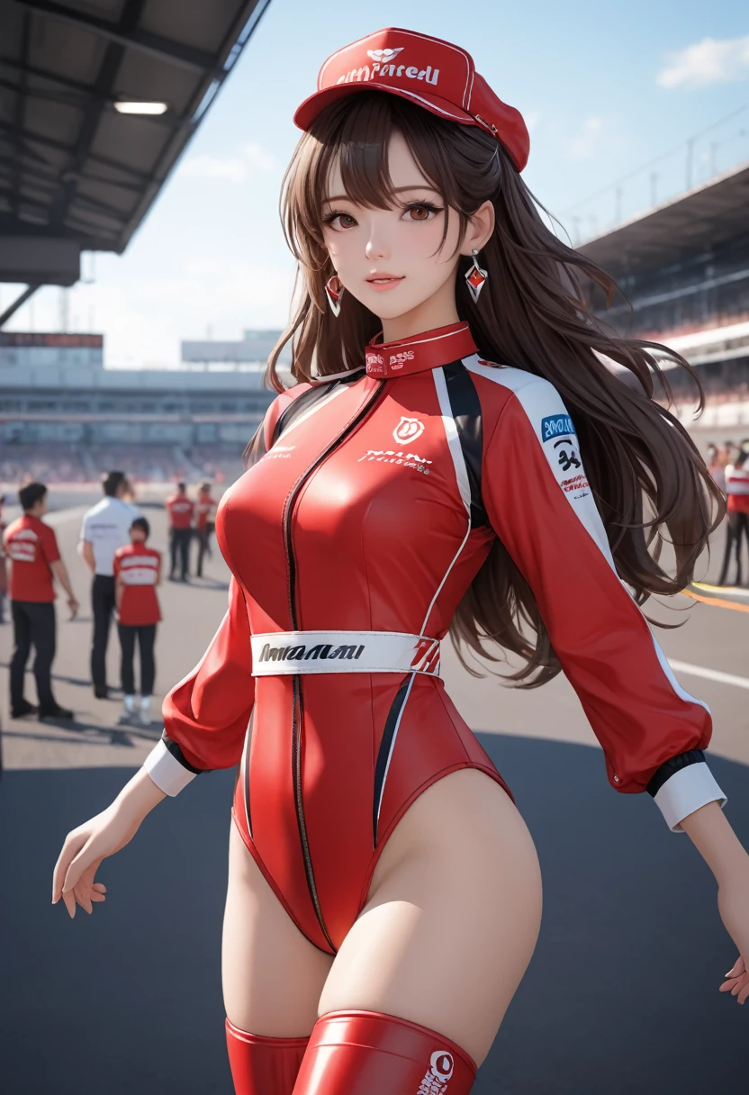 Realistic Rendering with Unreal Engine 5,  random pose , （ Behind the Scenes of AV Shoot  ：3.0）、（Men only ：2.0）、 Race Queen、With sponsor logo uniform Red ultra-high-leg uniform、 earrings for a woman alone、 performance 、Perfectly beautiful,   well-balanced face 、（ Amami Wing：1.8）、（in the end、I&#39;m going to urinate.：1.5）、(Blowjob with eyes closed, Laugh out loud、 hold the penis with both hands ：1.8)、The penis is inserted into the vagina：1.8 Spoon Pose Sex:2.0), 、（ performance：1.5）、 Facial beauty,  slim model figure , （Big Breasts：1.9） ,( high heels：1.5） ,  beautiful legs、( perfect fit car racing suit ：1.0),（Thigh-length  Race Queen boots：4.0)、 feet 、 , camera、（Behind the scenes of AV shoot：3.0）、（ Surrounded  by a lot of old people：3.0）、、Laughter、( Wearing clothes while breastfeeding  :1.1),  standing、 line、( Play:1.1),(masterpiece, 最 High Quality :1.3) ( Surreal:1.35) (Realistic:1.45) ( Skin with attention to detail)  High Quality ,  Play, ( multiple penises ,  Surrounded , Who:1.4) , Japanese, 24 years old,  's expressive eyes ,  perfect face, (lipstick:1.1) . ( black hair), , break Slender, Big Breasts, (Nipples:1.2) (perfect Nipples:1.2), ),  feet , (、Old men line up around a woman：1.3、break( at a hotel   :1.5),  earrings for a woman alone、(Racing Girls 1.7), feminine, With sponsor logo、 blue and white fitted metallic miniskirt .。 :2.0), (( luxury hotels have spaces for sex。:1.5), (Big breasted girl gets raped by several old men while fully clothed on her bed.:1.5), (Racing Girls&#39; she&#39;A proStitute Who SellS herSelf to old men..:1.4), (she haS gentle Sex:1.4), (This is a 20-year-old racing girl。。。.、expensive, Skinny model body.:1.8), (She has a very slim body with Big Breasts and is attractive.:1.4), (Her outfit in Racing Girls iS aS  feminine aS. : 1.5), (she haS her blonde hair tied to one Side :1.5), ( feminine, With sponsor logo、 (Includes sponsor logos、The blue and white metallic highlights her waist and thighs.。 :1.8), ( ( An old man puts a woman to bed 、she is violently raped by a penis：1.8., The penis is inserted into the 