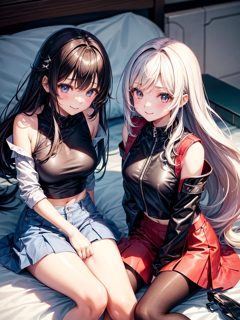 top-quality、超A high resolution、女の子 1 人、undergarment、a black skirt、a black choker、cute little、(Kpop Idle)、(Charming Monkey:1)、(Platinum Blonde Hair:1)、((Puffy eyes))、Looking for the observer side、full bodyesbian、facing the front there