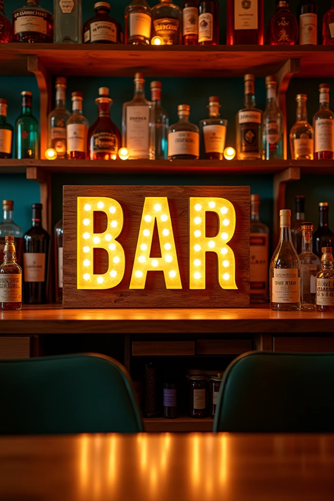 Letrero vintage de bar