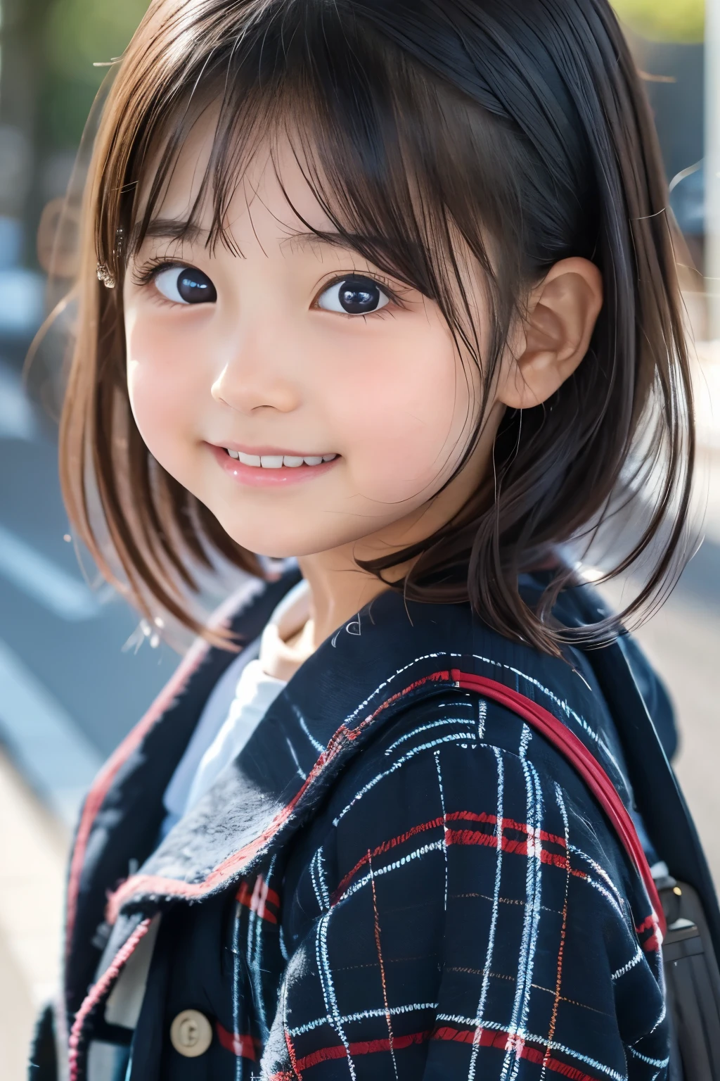 笑う, girl,black hair