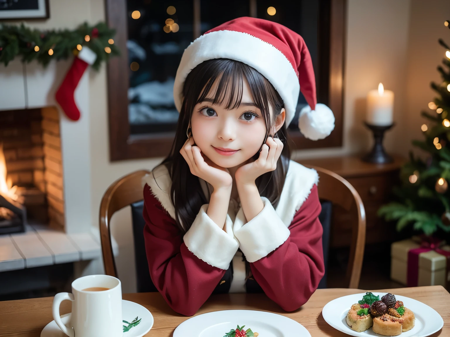 ((Realistic lighting、top-quality、8K、masterpiece:1.3))、Focus:1.2、1girl in、perfectbodybeauty:1.4、Slim abs:1.1、((dark brown hair))、(parka:1.4)、(outside of house、natta:1.1)、City Street、Superfine Face、Fine eyes、二重まぶた、cute little、Girl eating strawberries
