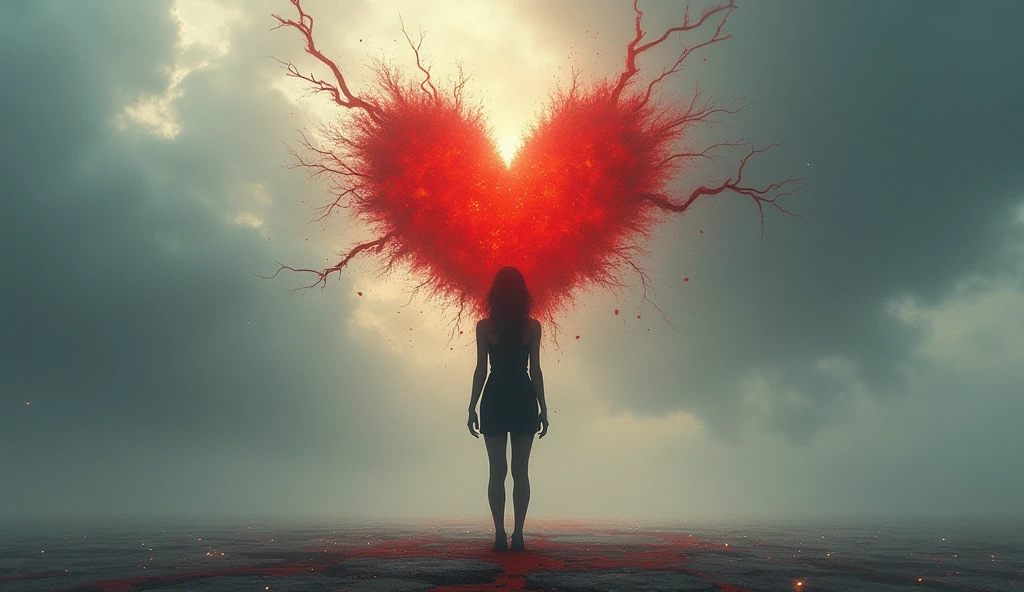 in style of Nick Veasey,(in style of Takeshi Obata:1.3),
a concept map of the scene,black urban silhouette on the ground,(red symmetrical urban silhouette upside down in the sky:1.2),fantasy surreal scenes,(1 girl solo:1.1),(symmetrical picture up and down:1.2),vivid Colorful sky color,Impulse, Impulse, tachycardia, Heart, Heartbeat, cardiogram, Heart pulse, Ice