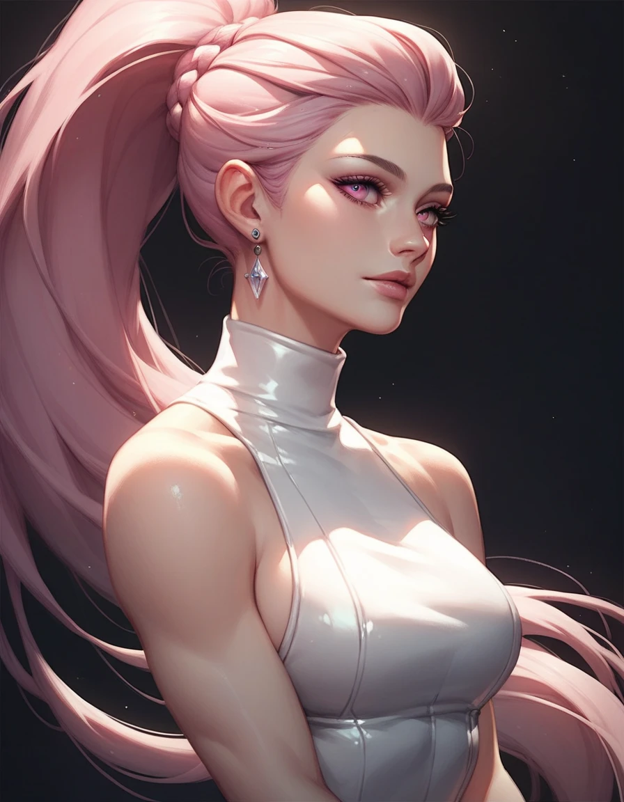(masterpiece, best quality), 1girl, Ombre (any color combination) Slicked-Back Pixie with Side Part, tiny breasts,<lora:TekuhoUlt_v3:1> tekuult