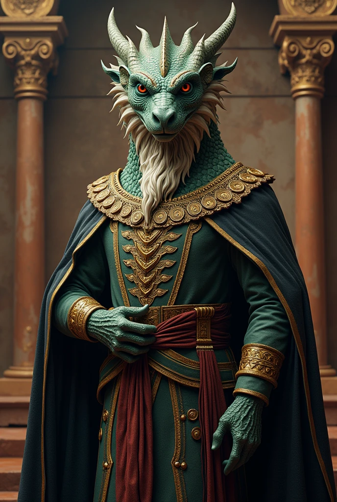 (anthropomorphic Shark) as Aquaman with trident,temple,faded film , highly detailed, volumetric, dramatic lighting, score_9, score_8_up, score_7_up, score_6_up