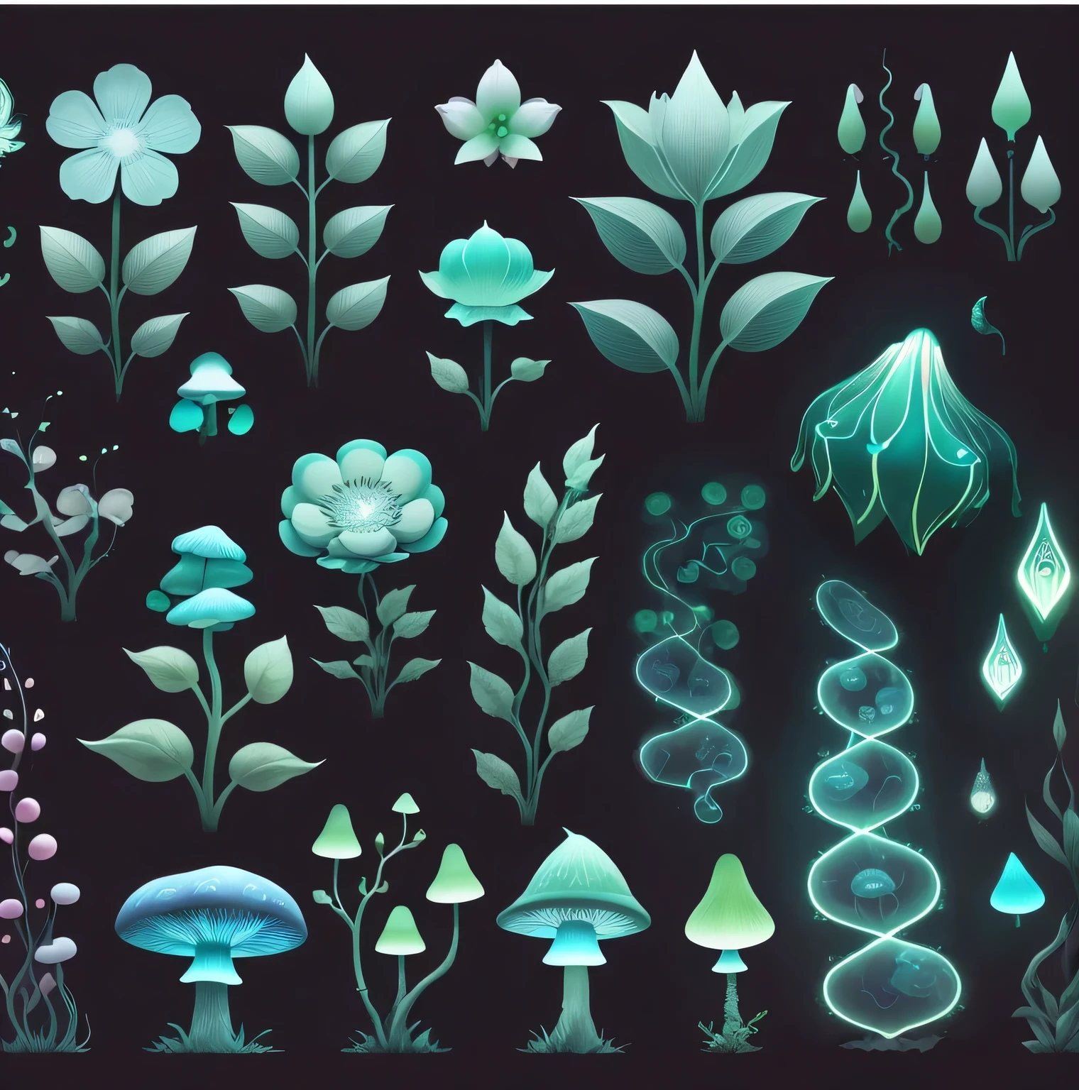  Fantasy Magic Vegetation , 高度 Detailed plants , 详细的Glowing Plants,  Detailed plants ,  stylized vegetation ,  game assets with plants ,  props containing mushrooms ,  Plants and Mushrooms ,  Art Nouveau jungle environment  , Plant environment, Fractal plants , Hanging Plants ,Glowing Plants,Glowing Mushrooms , Detailed Game Art ,环境设计插图,, 2D game material, unnatural shape ,environment  conceptual art ,2D conceptual art  , 2D game material. conceptual art ,Visual development,  Magical Surrealism , Surreal illustration, painting,  K8 HD quality New Hyper-realistic , Whimsical Art, , fantasy, Magical Reality , Strange art ,Glowing Plants,Glowing Mushrooms , Detailed Game Art ,环境设计插图,, 2D game material, unnatural shape ,environment  conceptual art ,2D conceptual art  ,sharp crystal , 2D game material. conceptual art ,Visual development, 魔幻superrealism, 超Reality插图, painting,  K8 HD quality New Hyper-Reality, Whimsical Art, , fantasy, Magical Reality, Strange art, Popular Hyper-Reality,There is a surreal painting,Surreal dream landscape, a Surreal dream landscape, Super Reality Dream, 4K Ultra Reality, Surreal landscape, Super Reality Background, Hyper-Reality Art, Surreal dream landscape, Super Reality Scene, New Hyper-Reality. The art of mathematics, surreal The art of mathematics, surrealistic The art of mathematicswork, Surreal landscape, Hyper-Reality of magical shapes, artstyle bse fascinating art style fusion , this illustration combines the HyperReality of Salvador Dal, the intricate Symbolism of ( Hironimus Boss ), the dreamlike landscapes of Yves Tangji, the mind-bending perspectives of rice.c. Escher, and ((( Fantastic Beauty of Anna Dittman))).  works in chaos , Melting Dal ,  The Wonderful Creature of Boss , Tangji&#39;s otherworldly landscape, Escher's impossible geometries, and Dittmann&#39;Beautiful characters. The final product is a fascinating and mysterious work of art.，Bringing the audience into a realm where reality and imagination are intertwined. (painting), (Fine lines), ( exquisite details) (Traditional canvas), (rich texture and depth of color), superrealism, Symbolism, Dreamlike scenery, (( Fantastic Beauty)), ( salvador dali style ,  Hironimus Boss , Yves Tangji, rice.c. Escher, and Anna Ditman), (Carmine ), (indigo), (Sand color), ( bright colors),  Quality