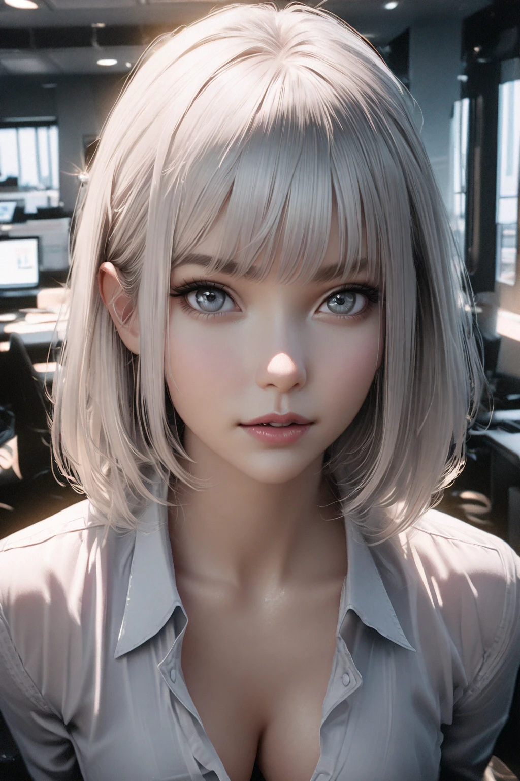 1girl, (at supermarket:1.2), ((white shirt:1.2)), RAW photo, (photorealistic:1.37, realistic), highly detailed CG unified 8K wallpapers, looking at viewer, (((straight from front))), (HQ skin:1.8, shiny skin), 8k uhd, dslr, soft lighting, high quality, film grain, Fujifilm XT3, ((upper body:1.6)), (professional lighting:1.6)