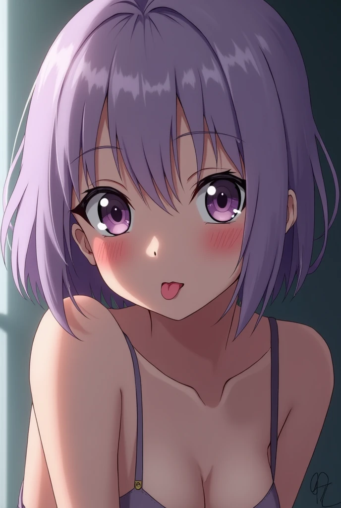 Anime handsome purple haired boy ????? Looks like a dick