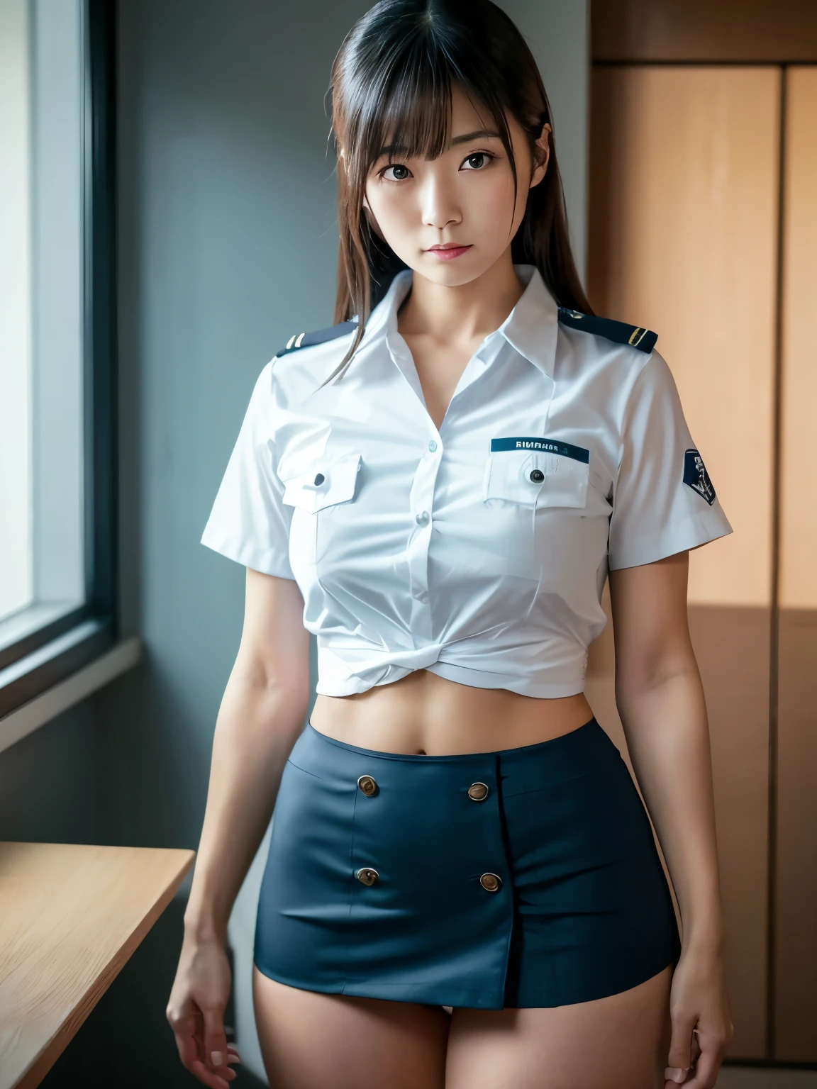 Actual Photos、Best image quality、The real picture、Squat down and spread your legs、Beautiful and great smile、(White panties:1,4)、Stroking with the right hand、Federal Army Uniform Miniskirt、Yuko Sugai、Japanese women, 16 years old、ponytail、Satomi Ishihara、pretty girl、White pantiesーが丸見え、(White pantiesー:1.3)、Ultra mini skirt、Beautiful thighs、White pantiesー、ミニスカートがめくれてWhite pantiesーが見えてる