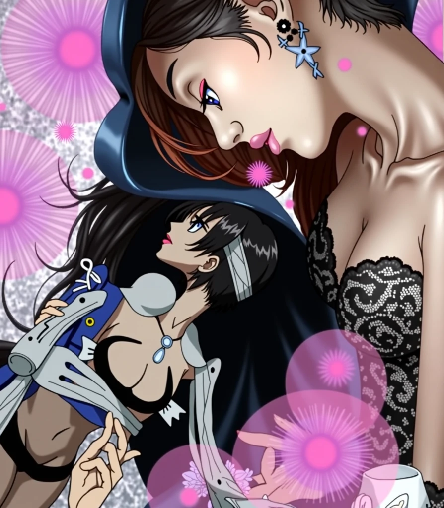 Best quality at best,超高分辨率,(真实感:1.4),2girl,tmasterpiece,full bodyesbian, --auto