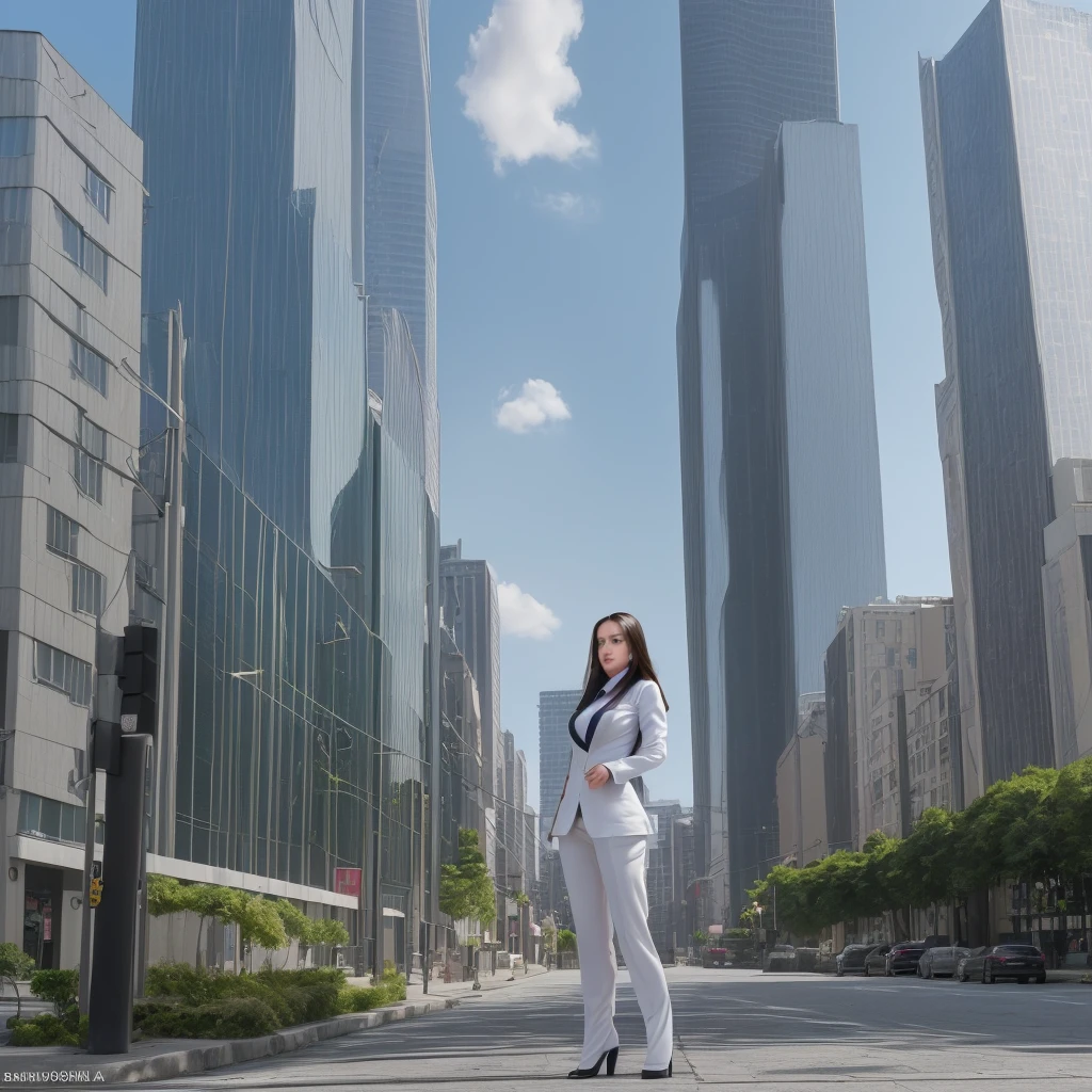 (【8k,  original photo,  Alina , masterpiece: 1.2), (realistic, Realistic photos: 1.37),  1 Woman in Suit Standing on the Sidewalk, cityscape, day, sunny morning, Professional lighting, Photon Mapping, Radiosity,  Brazilian women , [ damaged, shirt，SHEERS, Woman with Nun Practice, [silk suit】from below, nun, horny sexy HQ,Woman in Holy Suit 