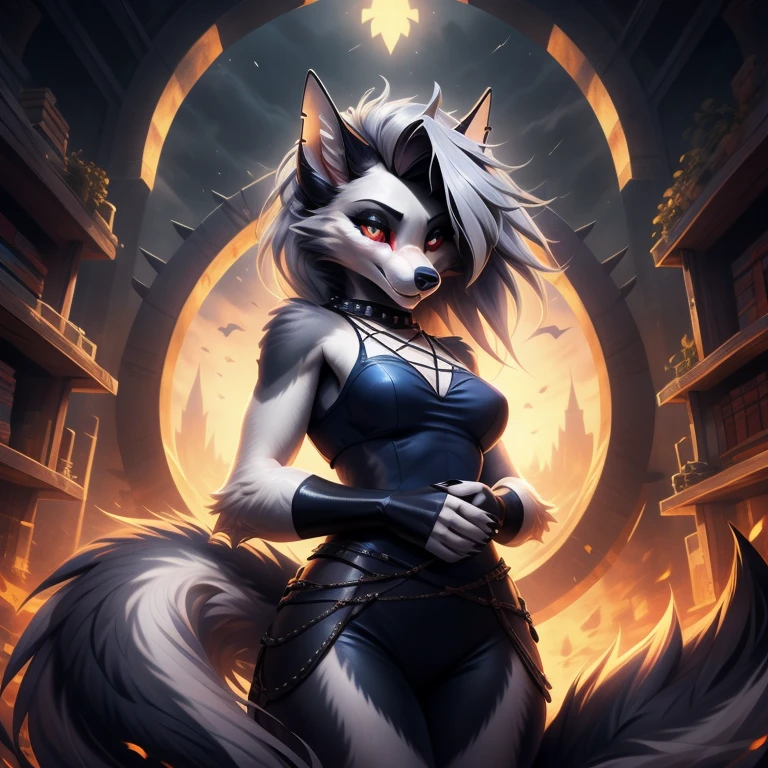((best quality, masterpiece, perfect anatomy, detailed picture)), furry, 1female, pantherine, two tone fur, black body, grey fur, sexy, long white hair, ponytail hair, fluffy feline tail, yellow sclera, tribal tattoo, ear rings, red blushing, shy, in the ruins in night, eclipse moon add_detail:1 portrait, illustration Prepare to pounce upwards, Ferocious fangs, sharp fangs, wild sharp claws add_detail:1, prepare to attack, sexual pretator add_detail:1, internal creampie,pleasure face, both hands in face, doggy style having sex with a men add_detail:1 