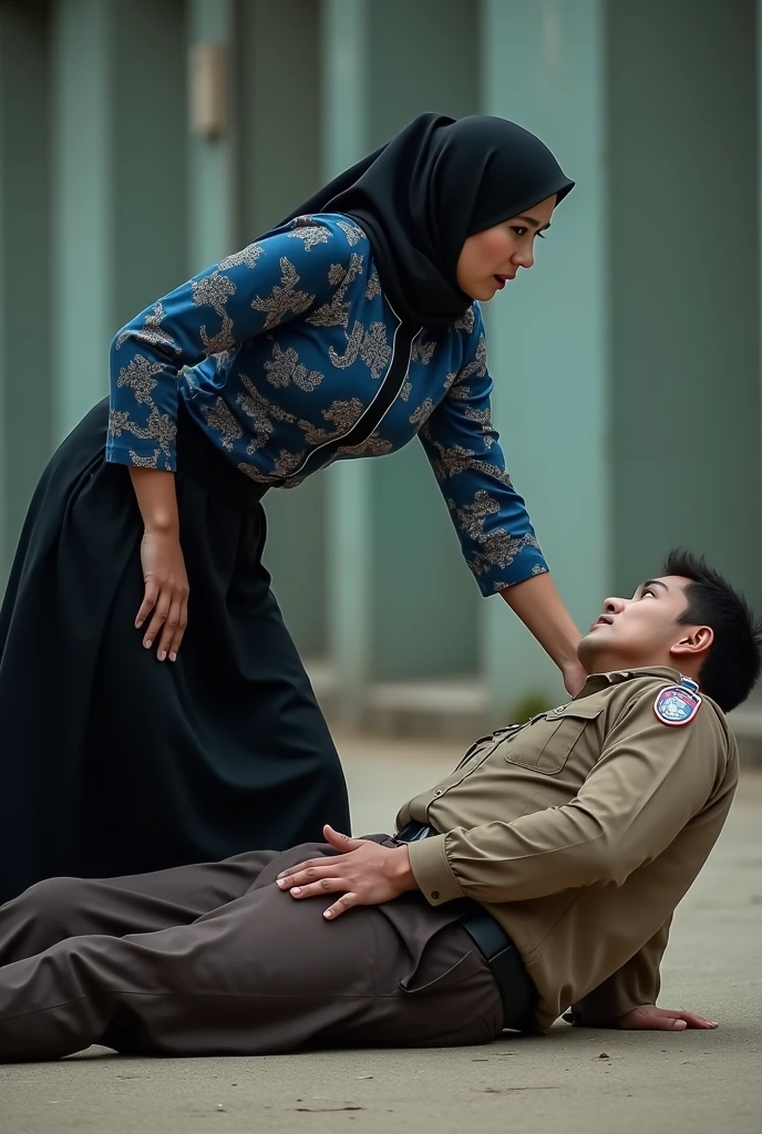 (masterpiece、highest quality、High resolution)、(Skin Details、Facial detailasterpiece、NSFW、(Extremely overweight Japanese woman in camouflage uniform kisses man)、complete nude、Sticking out tongue、Drooling、Looking at the audience、Licking each other、 in the forest