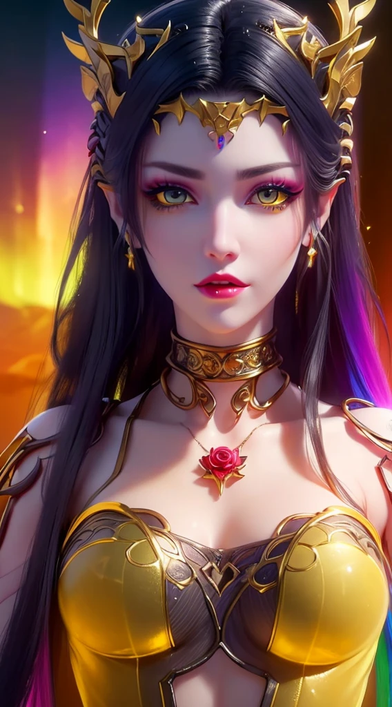 a close up of a woman in a dress posing in a forest, beautiful alluring anime woman, a beautiful fantasy empress, ((a beautiful fantasy empress)), ethereal beauty, beautiful fantasy maiden, fantasy beautiful, japanese goddess, beautiful fantasy art, beautiful goddess, trending on cgstation, 8k high quality detailed art, fantasy woman, beautiful maiden, moon goddess