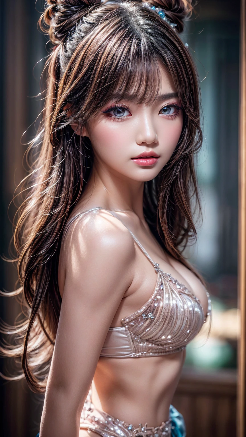 ((beautiful girl with flat chest:1.3, Baby Face)), ((Tight waist:1.2)), Slender body line, Fカップのbeautiful胸,小さくてbeautifulお尻, ((Thin thighs!), Slim Belly, (beautiful Skin), Pretty lips, High nose, (Detailed eyes and face:1.2, Professional photography techniques), (Highest quality, Highest quality, masterpiece:1.2, High resolution, Realistic:1.37), Cinema Lighting, Low Twintails, beautiful, Silky Hair, beautiful straight hair, ((Cute Costumes)), (Perfect Anatomy:1.2)