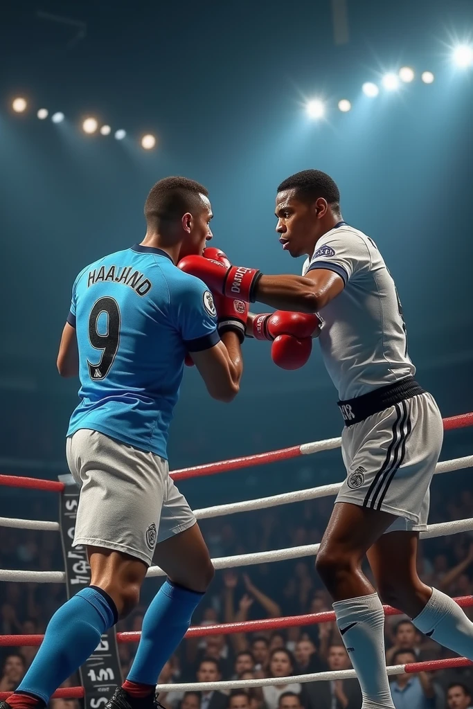Cristiano Ronaldo boxing with Messi and Cristiano Ronaldo is winning by a big difference 