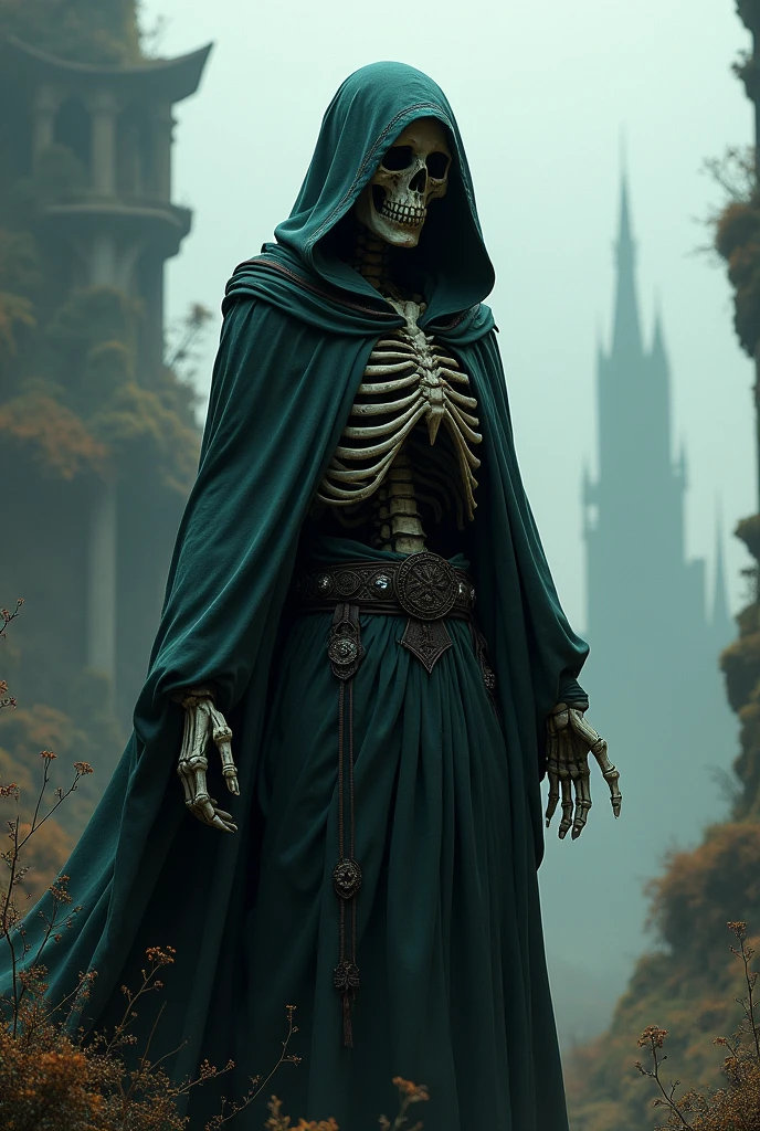 Another Skeleton with a hood with a different theme
Without a book in a different landscape