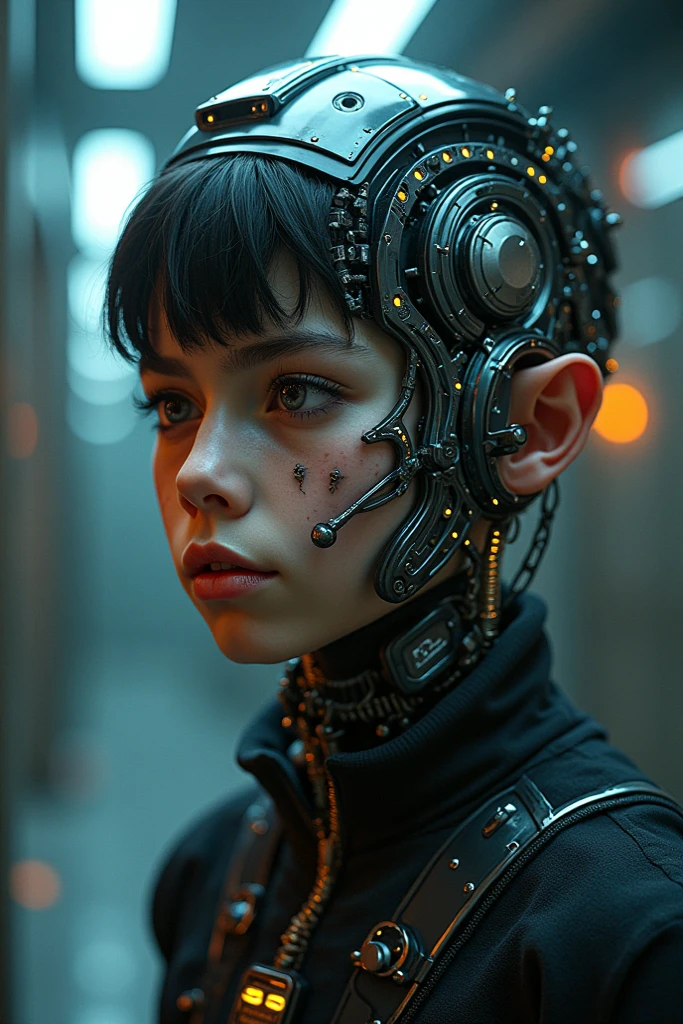 (Realisticity: 1.3), Fine, Quality, Rembrandt Lighting, (Masterpiece: 1.2), (Realisticity: 1.2), (Best Quality), (Skin Detail: 1.3), (Intricate Detail), Dramatic, Cyberpunk Mechanical Helmet, Helmet Breakage, Whole Face Occupies the Frame, Broken Glass Mask, Water Splash, Tactical Laser Glasses