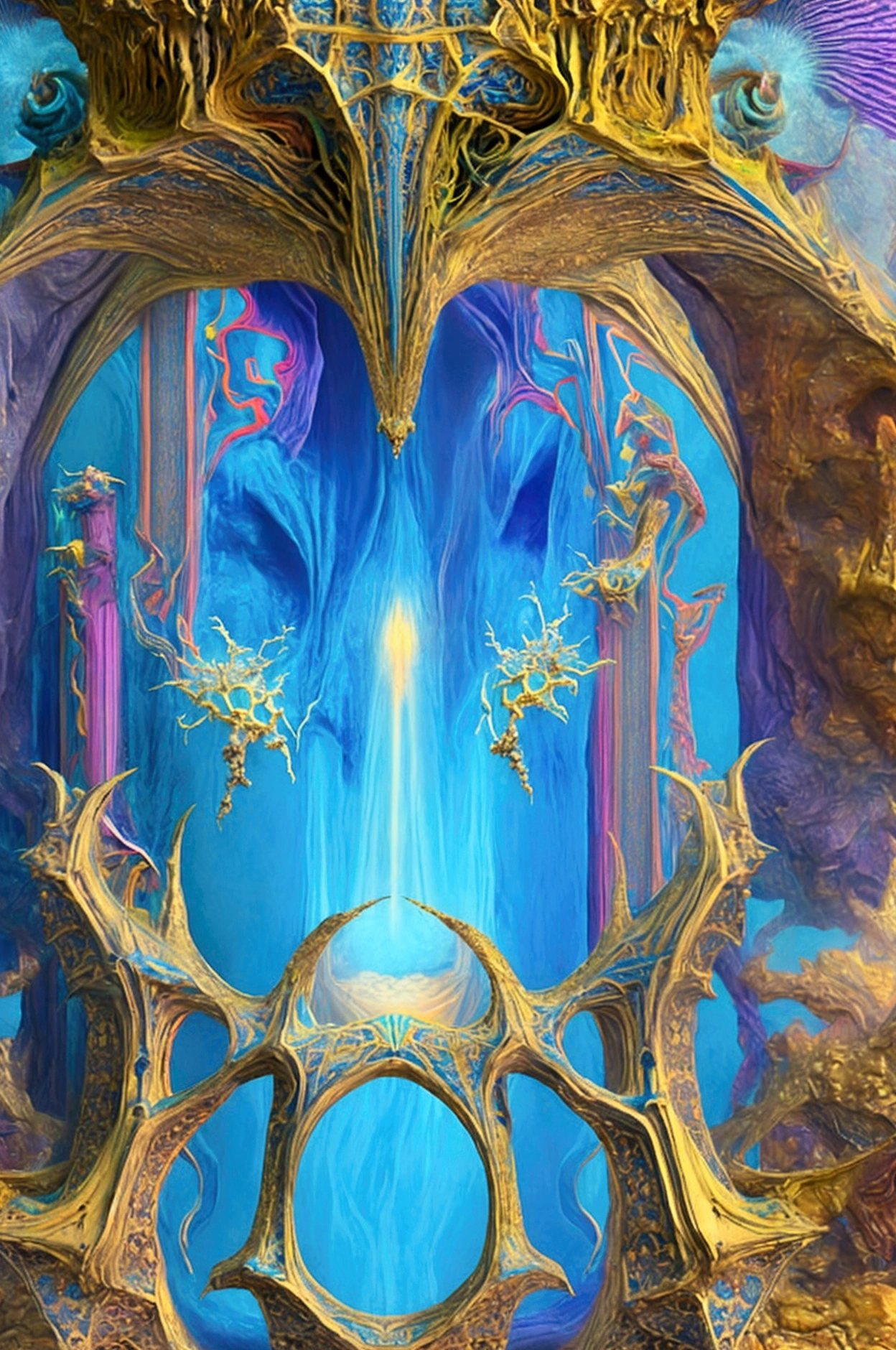 a being of the immaterium, the warp. where the immaterial energies dwell.((Tzeentch)).((deep wiew)),photographic,ultra high resolution,hyperdetailed, masterpiece, 3d modelling, digital art.