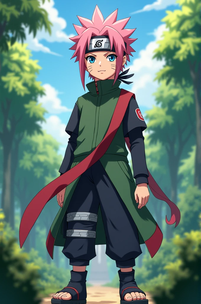 What would be the physical aspect between a son of Naruto and Sakura