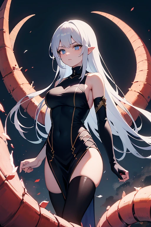(Yae Miko)、((Prinz Eugen))、
((Highest quality))、((Highly refined))、((Perfect Refinement))、
((Super detailed))、((Symmetrical face))、((Sparkling Eyes))、
((Ultra-high resolution))、((Ultra HD))、
((Perfect body))、((Perfect Face))、
One woman、Only one person、solo
((Charming smile))、
(((Brown skin:1.3)))、(((Tan Skin:1.3)))、
((White Hair))、
((messy hair))、((Super long hair))、
((Yellow Eyes))、
(((Black negligee:1.8)))、Off the shoulder、
((Sagging breasts:1.5))、
((Gap between breasts:1.8))、
((A gap in the valley:1.8)))、
((On all fours above the viewer:1.5))、
((Extending arms to the viewer:1.8))、
(((chinese style red bedroom)))、(On the bed)、
((Chamber of Secrets))、
Chest in front of you:1.8、
((View from below of the model))、
((View from the front))、