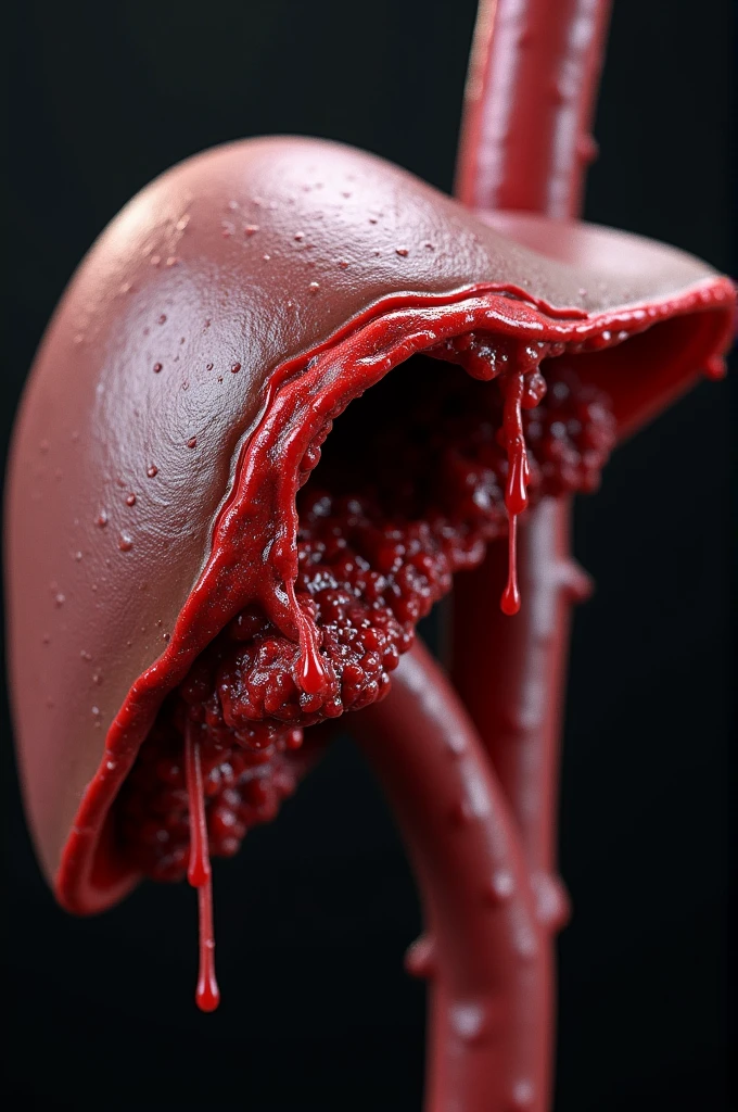 Liver of living creatures、Lump、square、It's red and black and shiny、looks delicious